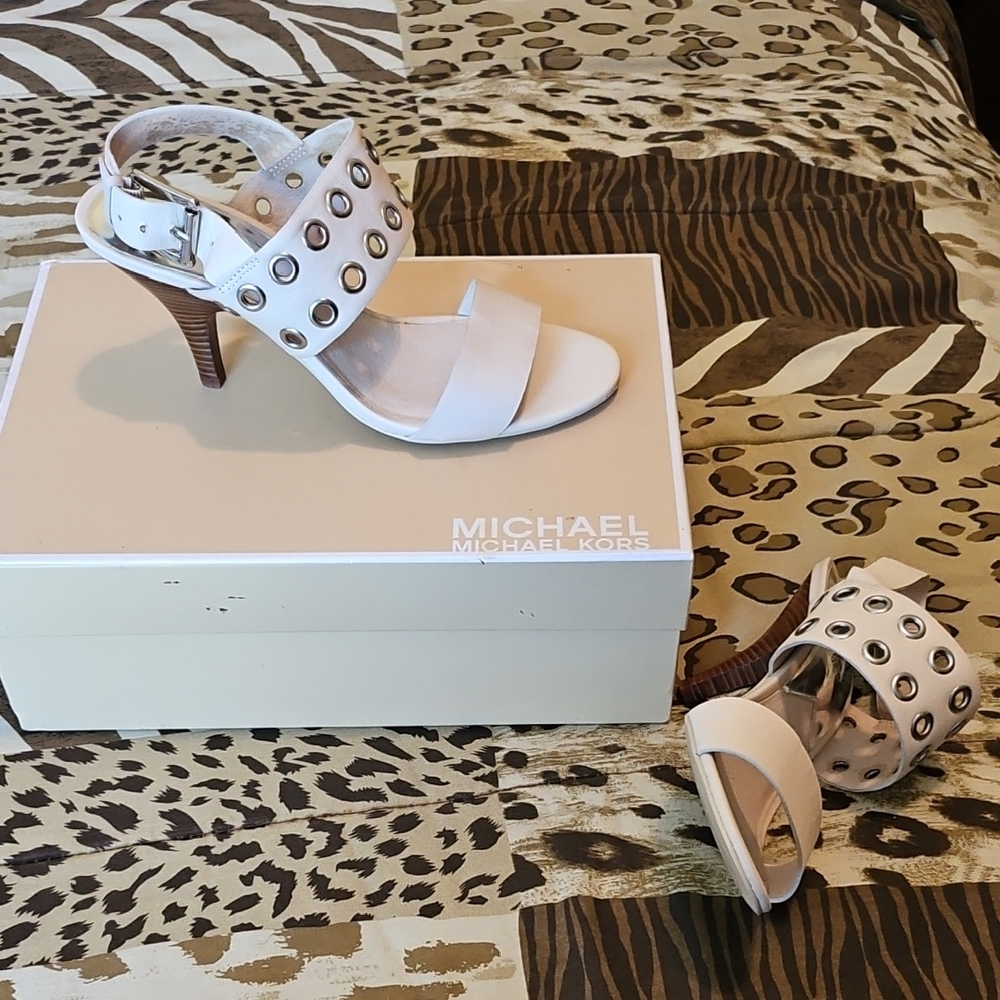 Michael Kors Cream Heeled Sandals